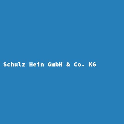 Hersteller: Schulz Hein GmbH &amp; Co. KG