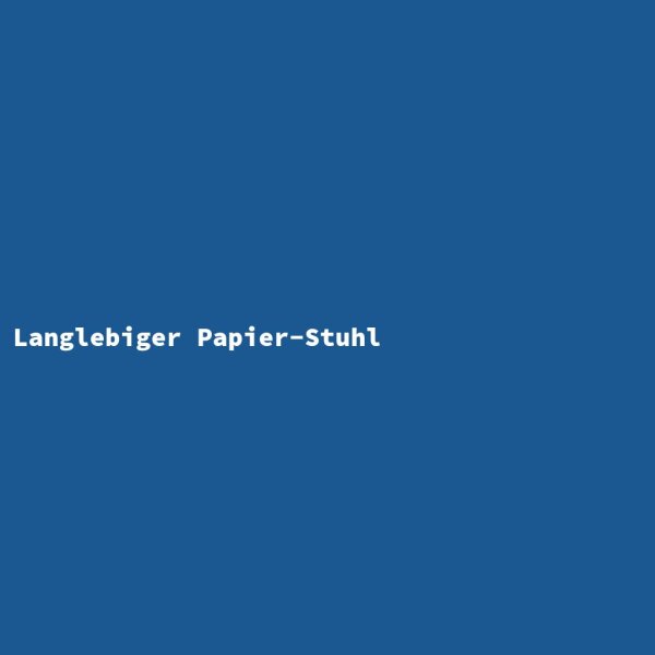 Langlebiger Papier-Stuhl