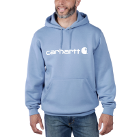 Carharrt Hoodie signature logo sweatshirt Hellblau M