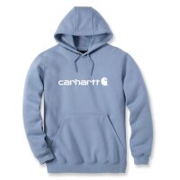 Carharrt Hoodie signature logo sweatshirt Hellblau M